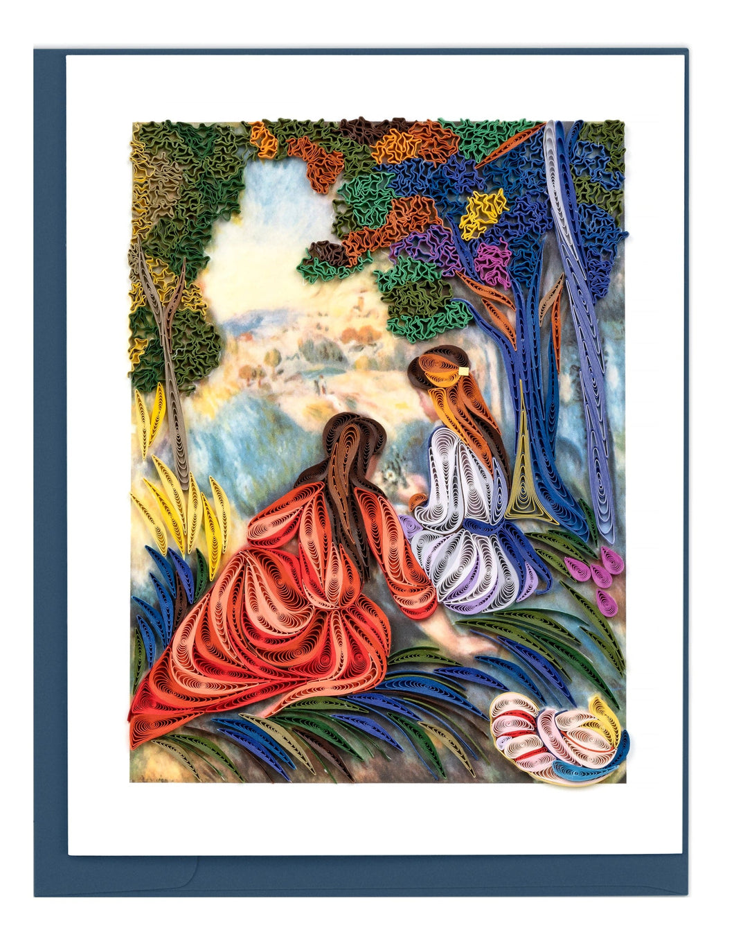 Quilled Artist Series In the Meadow, Renoir Greeting Card