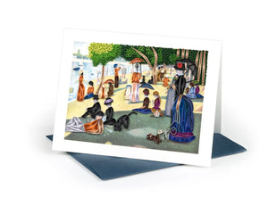 Quilled Artist Series A Sunday Afternoon on the Island of La Grande Jatte, Seurat Greeting Card