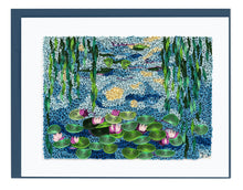 Load image into Gallery viewer, Quilled Artist Series Quilled Water Lilies 1916-19, Monet Greeting Card
