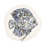 Vietri Reef Discus Fish Oblong Round Platter