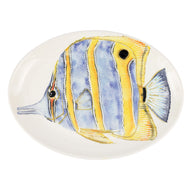 Vietri Reef Butterfly Fish Oval Platter