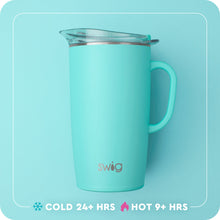 Load image into Gallery viewer, Swig Lemon Meringue Party Pitcher 64oz graphic with text cold 24+ hours Hot 9+ hours
