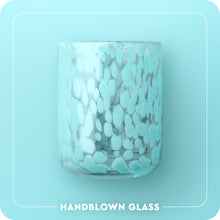 Load image into Gallery viewer, glass cup graphic with text handblown glass
