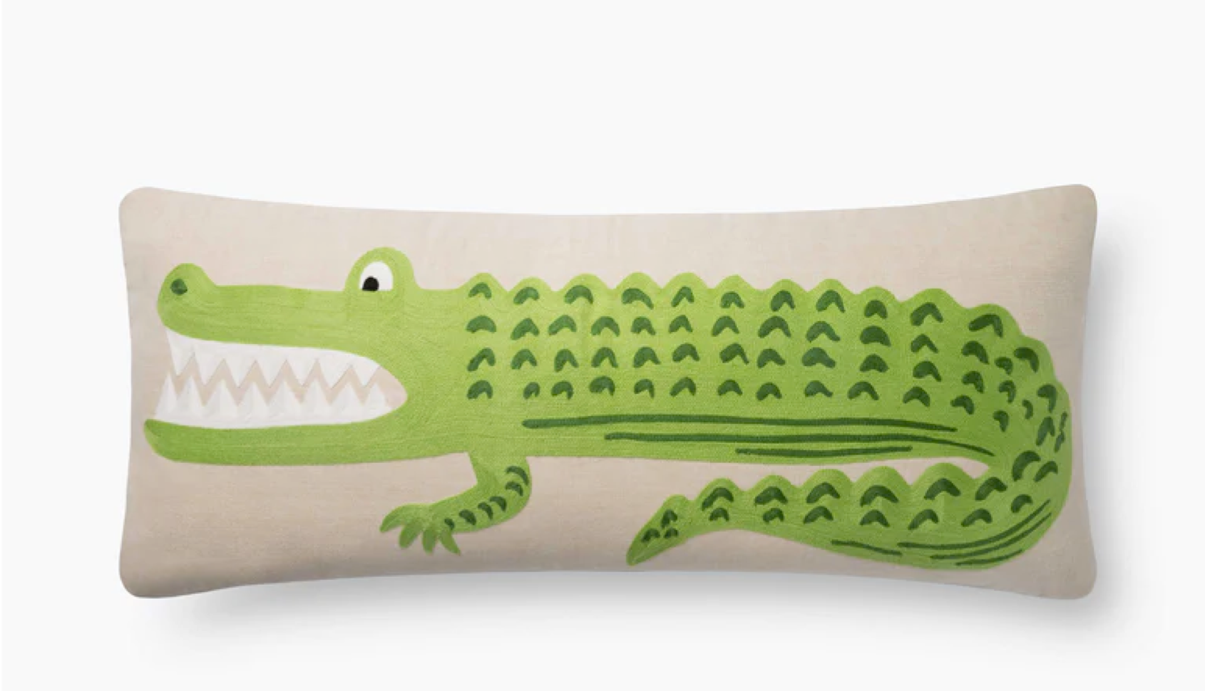Rifle Paper Co. Alligator Embroidered Pillow - Thumbnail 2