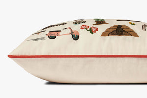 Rifle Paper Bon Voyage Embroidered Pillow