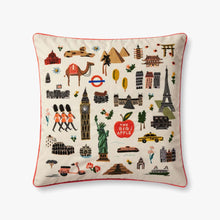 Load image into Gallery viewer, Rifle Paper Bon Voyage Embroidered Pillow

