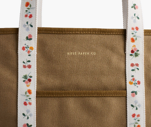 Rifle Paper Ditsy Dahlia Canvas Carry All