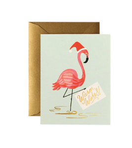 Rifle Paper Holiday Flamingo Card