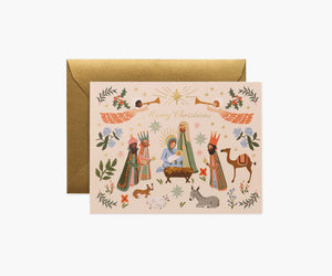 Rifle Paper Nativity Scene Card