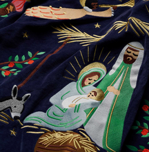 Load image into Gallery viewer, Rifle Paper Nativity Embroidered Tree Skirt
