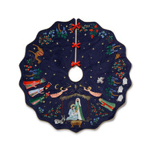 Load image into Gallery viewer, Nativity Embroidered Tree Skirt
