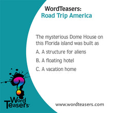 Load image into Gallery viewer, Word Teasers - Road Trip America card with question 
