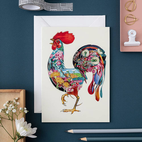 Rooster Greeting Card with envelope