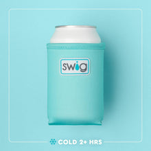 Load image into Gallery viewer, graphic Can Cooler with can, text reads cold 2+ hours
