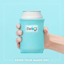 Load image into Gallery viewer, graphic Can Cooler with can being held in a person's hand. text reads keeps your hands dry
