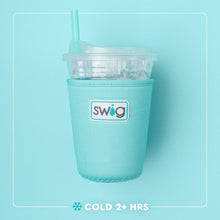 Load image into Gallery viewer, Swig Iced Cup Coolie graphic with text cold 2+ hours
