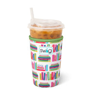 Swig Book Club Iced Cup Coolie holding a iced coffee cup medium