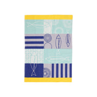 Vietri Strofinaccio Aqua, Blue, and Yellow Fish Dish Towel
