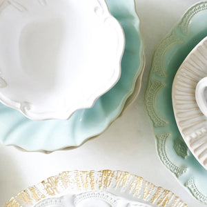 Vietri Incanto Stone Salad Plate - White
