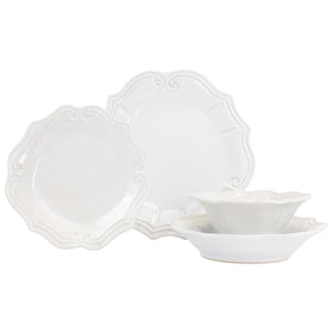Vietri Incanto Stone 4 piece Place Setting - White