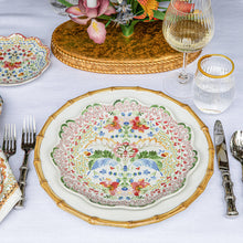 Load image into Gallery viewer, Juliska Sofia Dinner Plate - Multi in a placesetting  with bamboo charger
