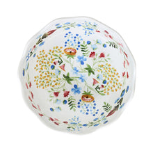 Load image into Gallery viewer, interior of Juliska Sofia Cereal/Ice Cream Bowl multi with colorful floral patern
