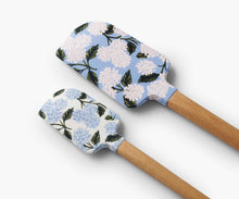 Load image into Gallery viewer, close up of the  Hydrangea prints one is white with a blue background the other is blue with a white background
