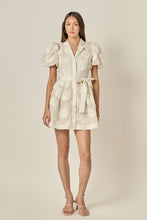 Load image into Gallery viewer, woman wearing the Shell Mini Shirt Dress 
