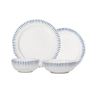 Juliska Sitio Stripe 4pc Place Setting - Delft Blue