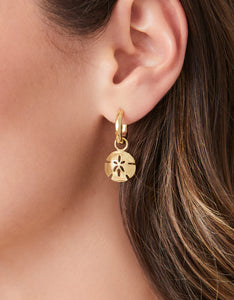 Spartina 449 Sand Dollar Convertible Hoop Earrings