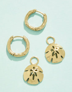 Spartina 449 Sand Dollar Convertible Hoop Earrings