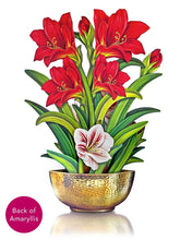 Load image into Gallery viewer, FreshCut Paper Scarlet Amaryllis Pop-Up Greeting Card
