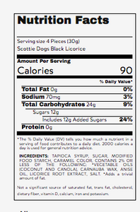 Scottie Dog Black Licorice Jelly Beans 3.5 oz Grab & Go Bag