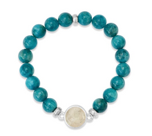 Load image into Gallery viewer, Round Beaded Bracelet - Apatite: Crystal River Sand
