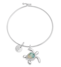 Load image into Gallery viewer, Beach Bangle - Turtle - Gradient  Turquoise/Siesta Key
