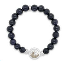 Load image into Gallery viewer, Cresting Wave Beaded Bracelet - Blue Sandstone/Anna Maria Island
