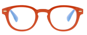 Tartan Reading Glasses - Orange/ Plaid