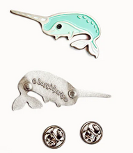 Load image into Gallery viewer, Narwhal Enamel Pin
