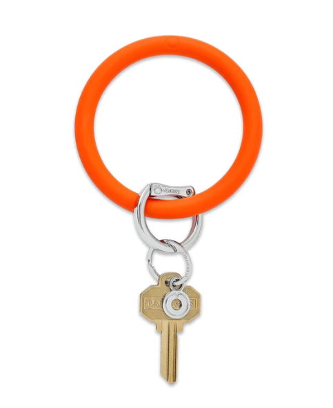 Big O Key Ring in Silicone - Orange Crush
