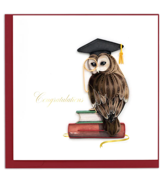 Graduation Owl Quilling Card