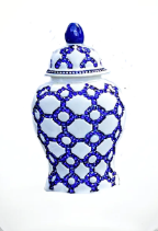 Ginger Jar Jeweled Stemmed Glass
