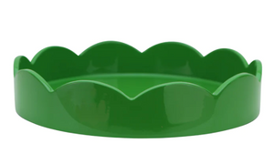 Leaf Round Scalloped Edge Tray - Small