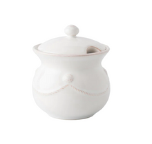 Load image into Gallery viewer, Berry and Thread Lidded Sugar Pot - Whitewash
