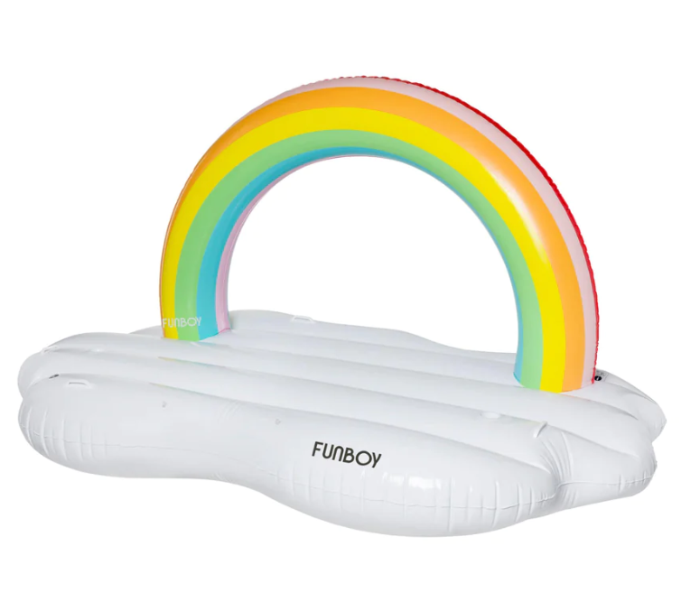Inflatable Rainbow Daybed Pool Raft & Float