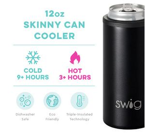 Swig 12oz Skinny Can Cooler - Matte Black