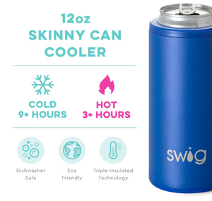 Swig 12oz Skinny Can Cooler - Matte Royal