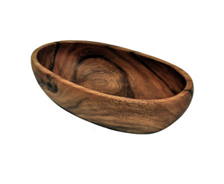 Acacia Wood Oval Bowl