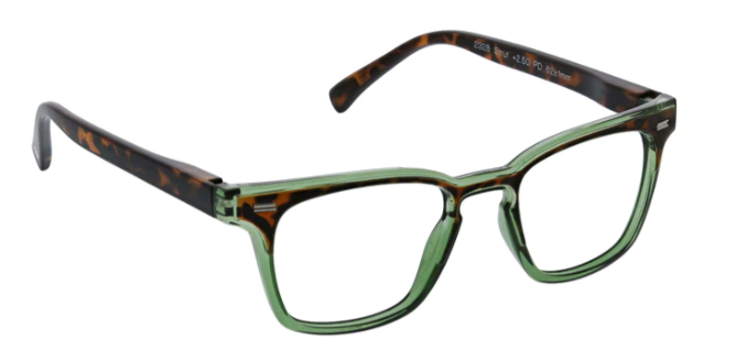 Strut Reading Glasses - Green/Tortoise