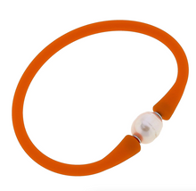 Load image into Gallery viewer, Bali Freshwater Pearl Silicone Bracelet - Orange
