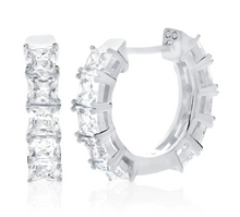Load image into Gallery viewer, Crislu Princess Hoop Earrings - Pure Platinum
